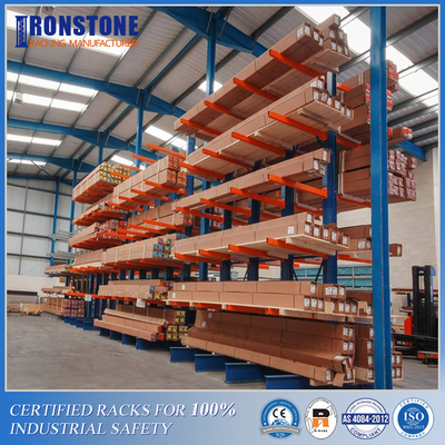 Tormento voladizo resistente de Warehouse del brazo lateral doble para el almacenamiento de materiales voluminosos