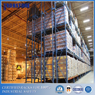 Estante unificado metal profundo doble de la plataforma con inventario doble