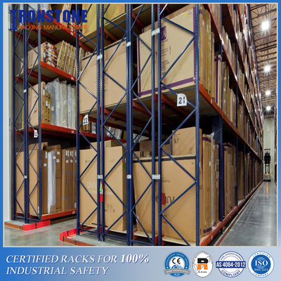 Estante unificado metal profundo doble de la plataforma con inventario doble