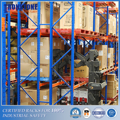 Estante unificado metal profundo doble de la plataforma con inventario doble
